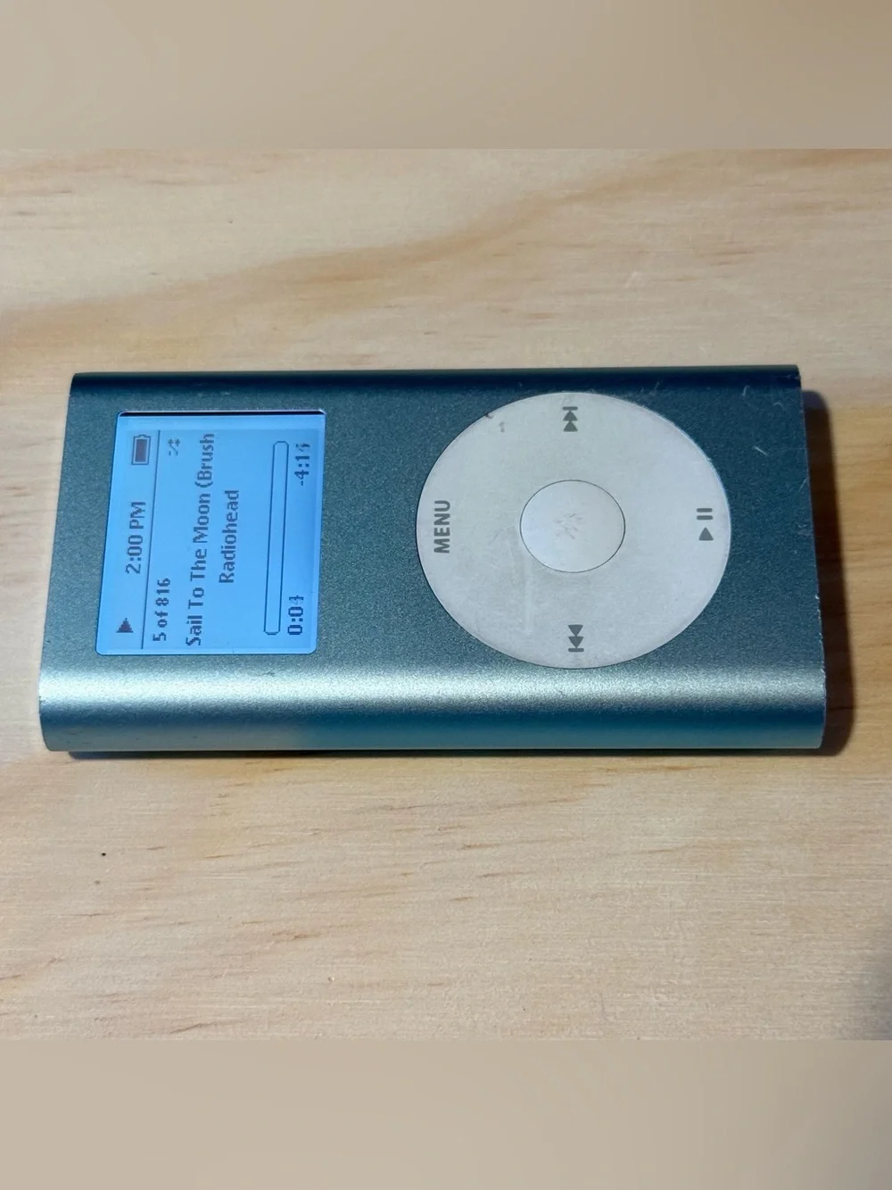 iPod Mini 1st Gen Model:A1051 4GB Sky Blue Tested Good w/816 Song Read Info Blw!